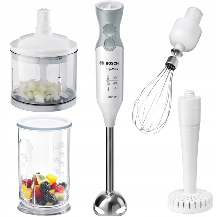 Blender ręczny Bosch MSM66155 ErgoMixx 600W końcówka do puree 12 prędkości