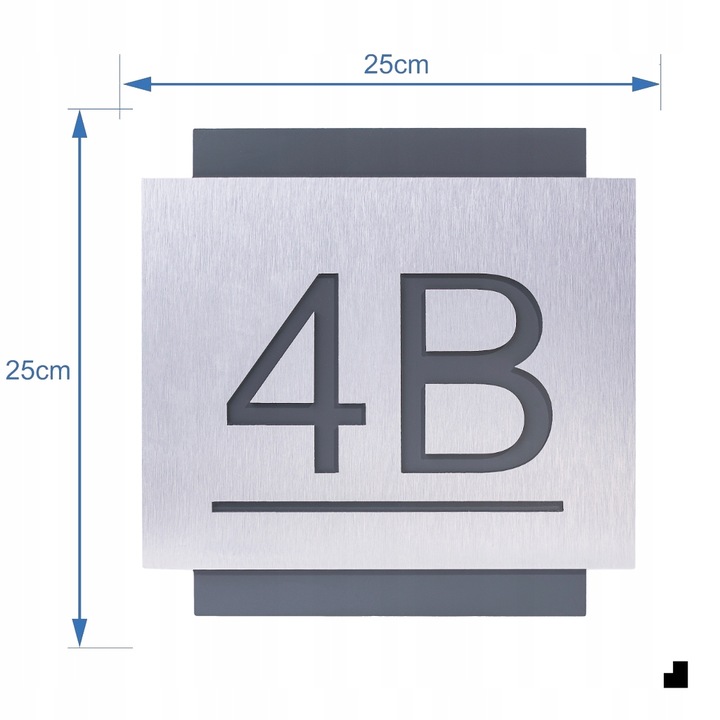 TABLICZKA ADRESOWA Z NUMEREM DOMU | NUMER NA DOM ALUMINIUM ULICA| 25x25cm