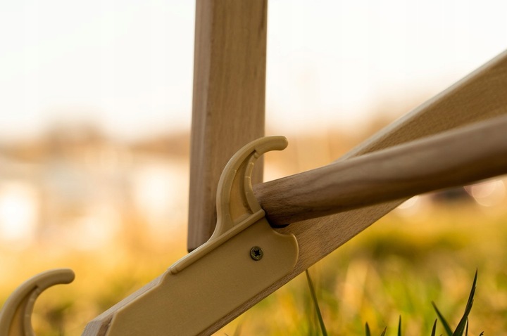 Leżak OGRODOWY DRAWNIANY JASNY nadruk APEROL SPRITZ na PLAŻĘ TARAS BALKON
