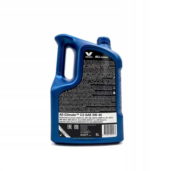 VALVOLINE ALL CLIMATE 5W40 C3 5L