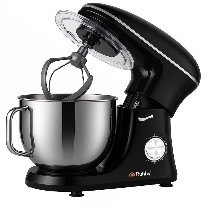 Robot Planetarny Kuchenny RUHHY 6,2L Wielofunkcyjny Mikser do Ciasta CZARNY