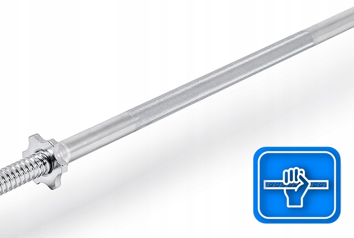 Gryf prosty 180cm śrubowany 30mm chromowany stalowy sztanga do obciążeń