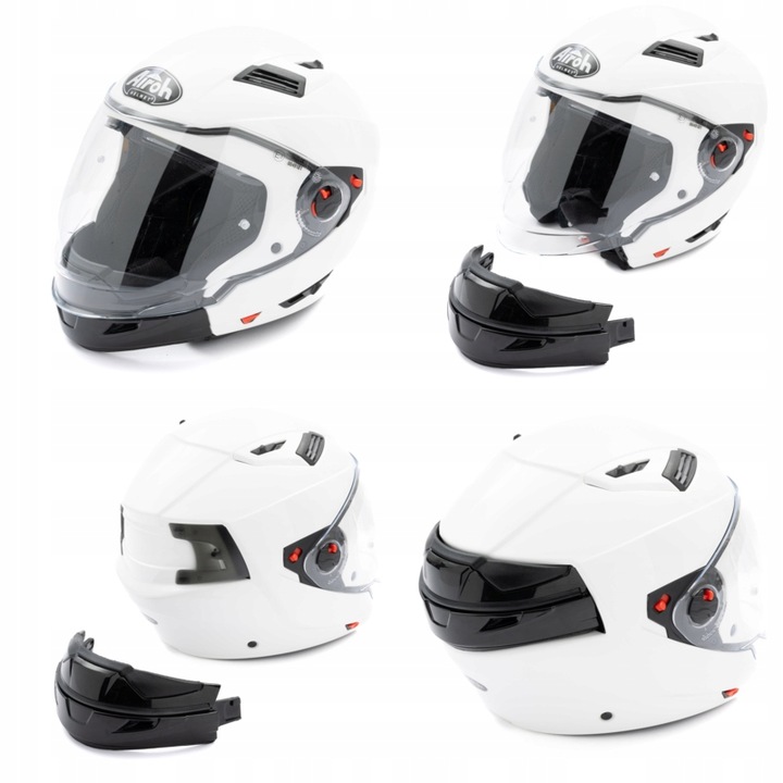 Kask Motocyklowy Z Wypinaną Szczęką Airoh Executive White Gloss Roz. XL