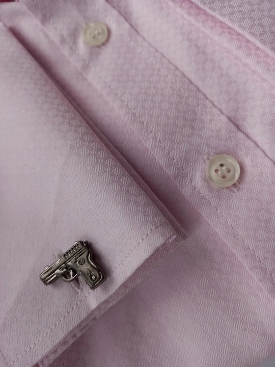 Spinki do mankietów Mały Tytanowy Pistolet