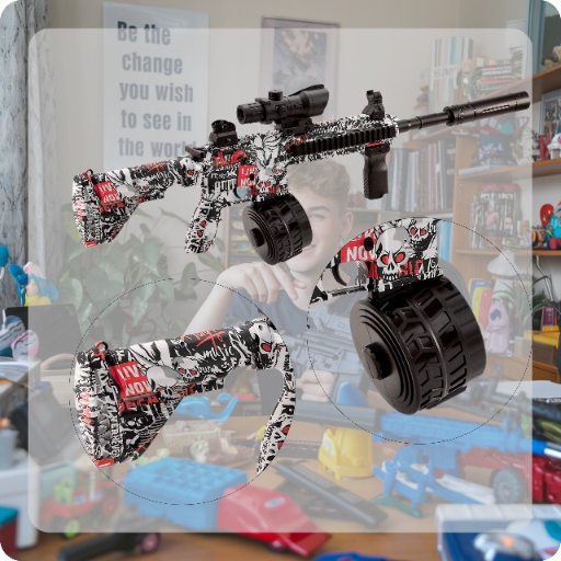 BEZPIECZNY WIELKI KARABIN NA KULKI ŻELOWE AUTOMAT MASZYNOWY PISTOLET BROŃ