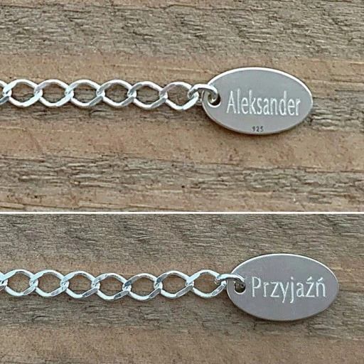 BRANSOLETKA SREBRNA SREBRO 925 SKRZYDŁO DLA NIEJ NA RĘKĘ + GRAWER