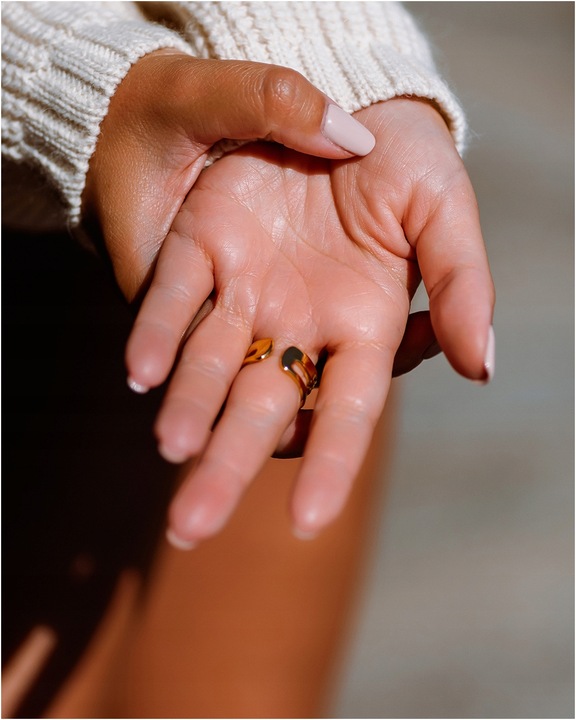 Pierścionek damski REGULOWANY PANCERKA szeroki