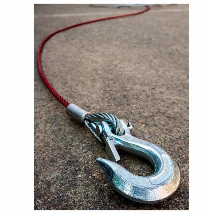 Hak do liny wyciągarki karabińczyk z szeklą zabezpieczeniem WCIĄGARKI 4,1T