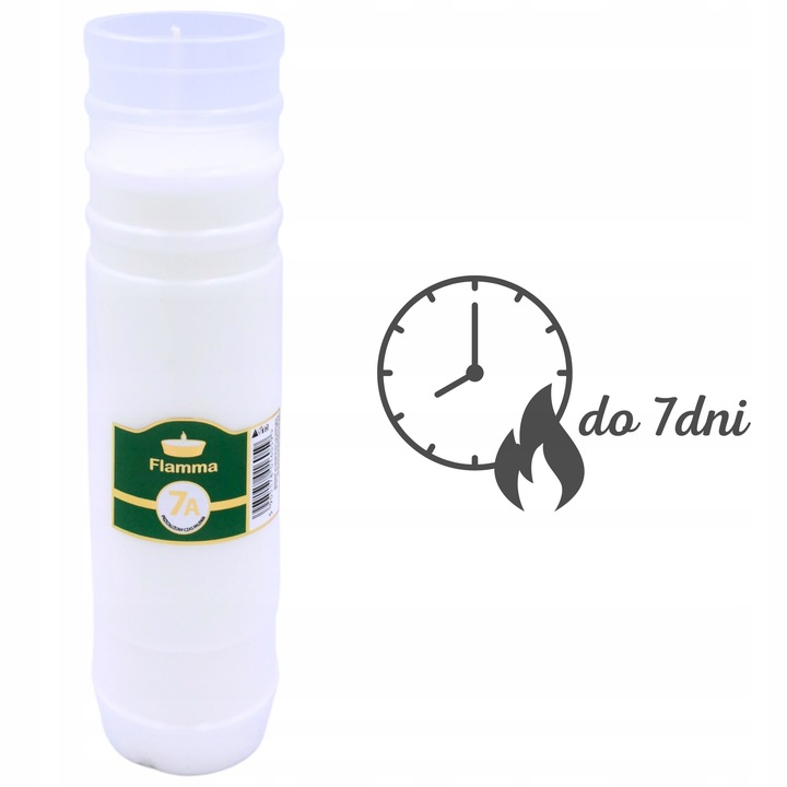 Wkłady do Zniczy Parafinowe Flamma 7dni Znicze Wiosna/Lato 23cm 12szt