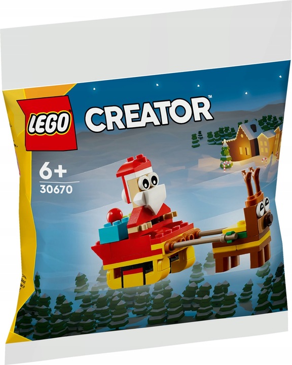 LEGO CREATOR 30670 PRZEJAŻDŻKA SANIAMI MIKOŁAJA + BAŁWAN+ ŚWIĄTECZNY POCIĄG