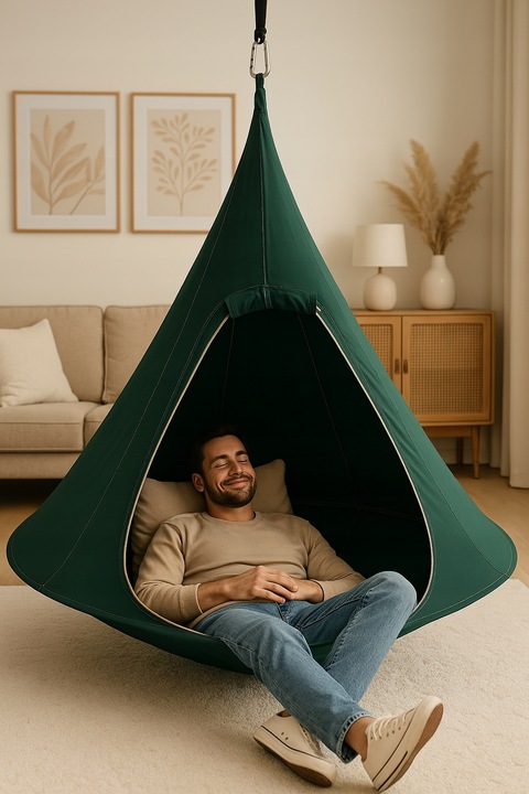 KOKON WISZĄCY NAMIOT HAMAK HUŚTAWKA GNIAZDO DO OGRODU POKOJU 150x140 INNY