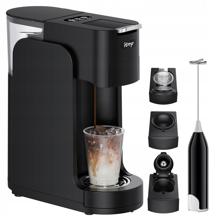 Ekspres kapsułkowy, ekspres wielokapsułkowy 3 w 1+ spieniacz do mleka