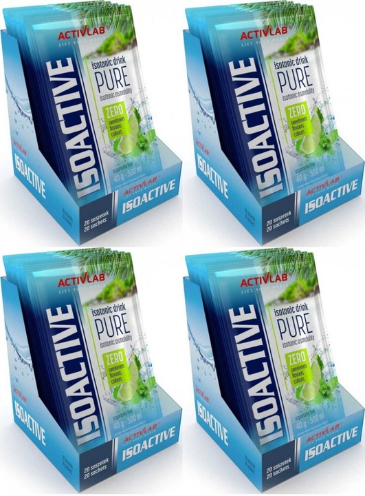 Napój izotoniczny Activlab Isoactive Pure 40g 20szt x4