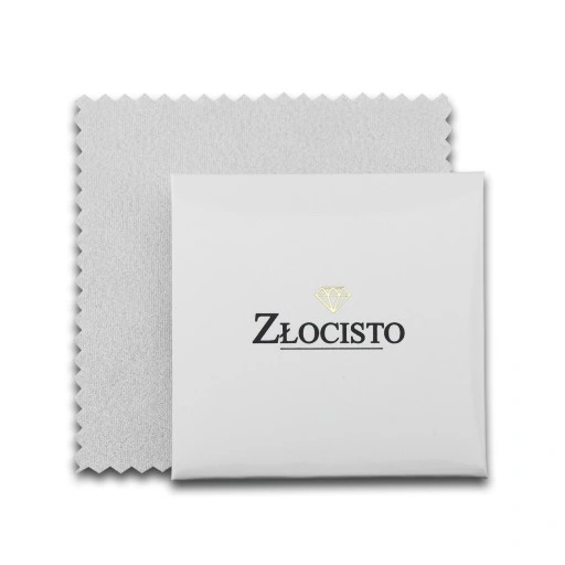 ZŁOTE KOLCZYKI SERCA SERDUSZKA DIAMENTOWANE 585 NA PREZENT