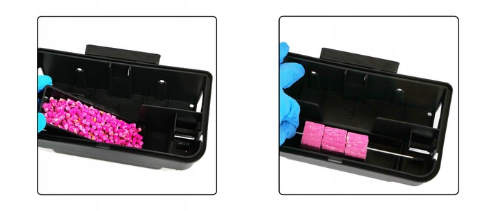 4X DUŻY KARMNIK NA TRUTKĘ STACJA DERTYZACYJNA NA MYSZY SZCZURY Z NADRUKIEM