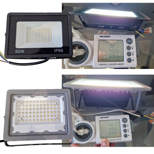 Halogen LED Statyw Stojak Budowlany Naświetlacz 2x50W /100W Przewód Mufa