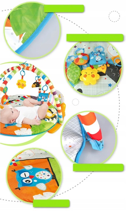 MATA EDUKACYJNA DUŻA INTERAKTYWNA PIANINKO 3w1 DLA DZIECI