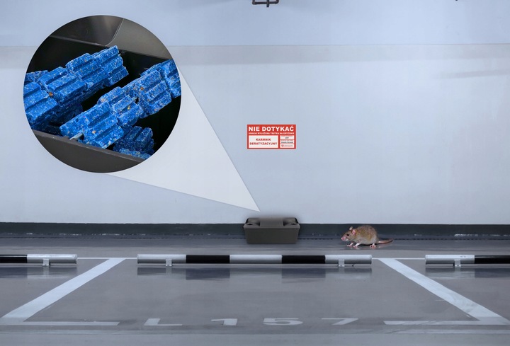 ZESTAW STACJA DERATYZACYJNA NA TRUTKĘ NA MYSZY x5