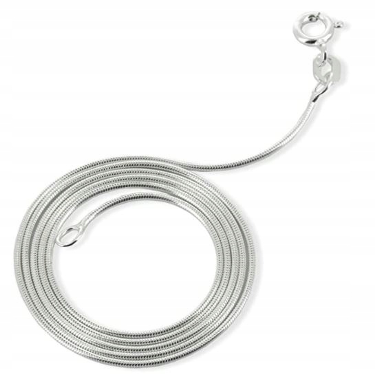 Łańcuszek srebrny damski Splot ŻMIJKA LINKA Srebro pr. 925 | 80 cm x 1.5 mm