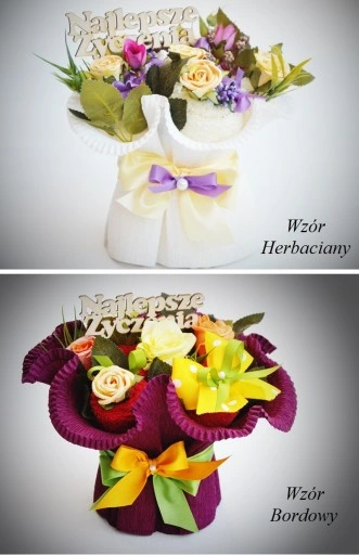 Super Prezent na urodziny imienin Oryginalny Praktyczny Bukiet z Ręczników