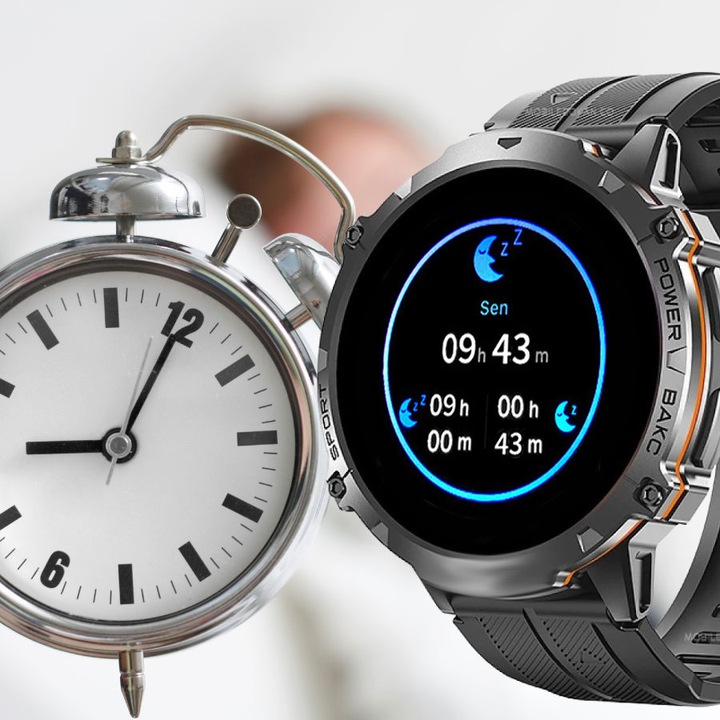 SMARTWATCH męski Rubicon ALWAYS DISPLAY KOMPAS BAROMETR AI