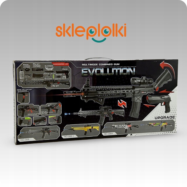 KARABIN PISTOLET NA KULKI ŻELOWE WODNE WIELKI AUTOMATYCZNY ORBEEZ ZESTAW