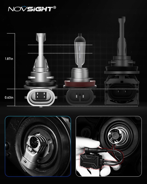 ŻARÓWKI LED H11 BARDZO MOCNE 20000LM DOPASOWANE 1 DO 1