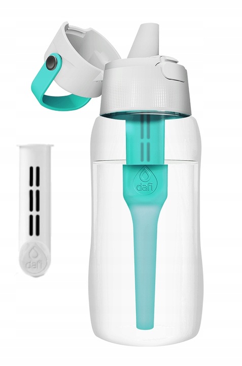 Dafi Solid 0,5 turkusowa butelka filtrująca + silikonowa szczoteczka