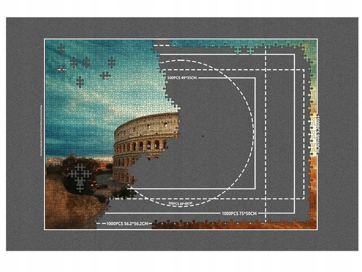 MATA DO UKŁADANIA PUZZLI NA 500-1500 ELEMENTÓW PLANSZA PODKŁADKA POD PUZZLE
