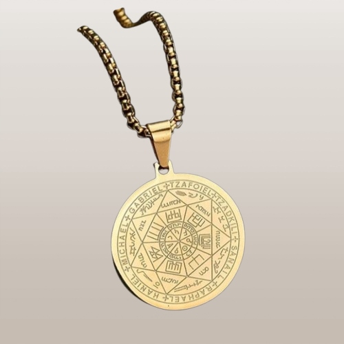 Amulet 7 Aniołów Archaniołów Amulet Pieczęć 316L Złoty Talizman