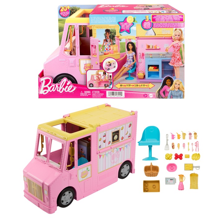 Barbie HPL71 Lemoniadowy truck furgonetka auto Mattel