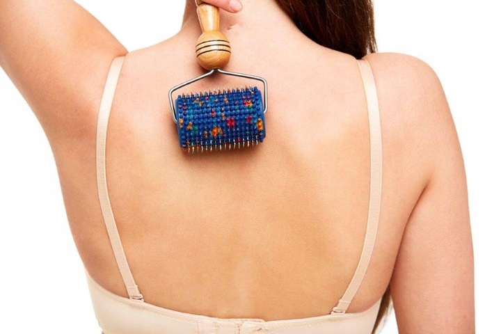 Aplikator LYAPKO WAŁEK do masażu z igłami uniwersalny GRANATOWY