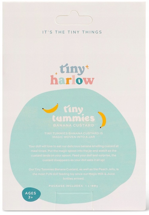 TINY HARLOW MAGICZNY SŁOICZEK Z ŁYŻECZKĄ DO KARMIENIA LALEK MUS Z BANANEM