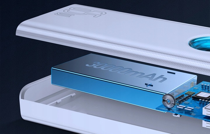 BASEUS POWERBANK 30000MAH USB-C LIGHTNING MICRO PD QC 65W LED KABEL USB-C