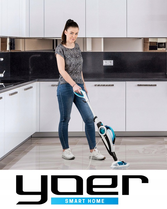 18w1 Mop parowy Myjka parowa Yoer 2100W FILTR +Dozownik płynu +21 ELEMENTÓW