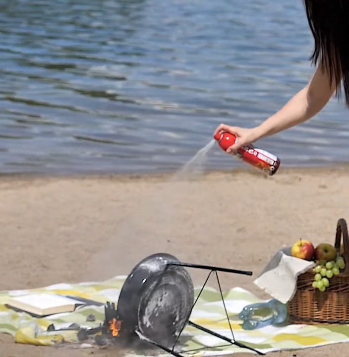 SPRAY GAŚNICA SPRAY GAŚNICZY DOMOWY 1000g A F Data Ważności 2028 r.