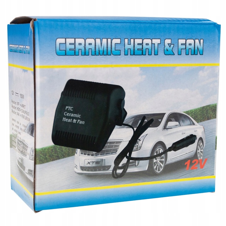 GRZEJNIK SAMOCHODOWY FARELKA NAGRZEWNICA 12V DMUCHAWA DO AUTA NAWIEW