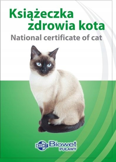 Książeczka zdrowia kota międzynarodowa