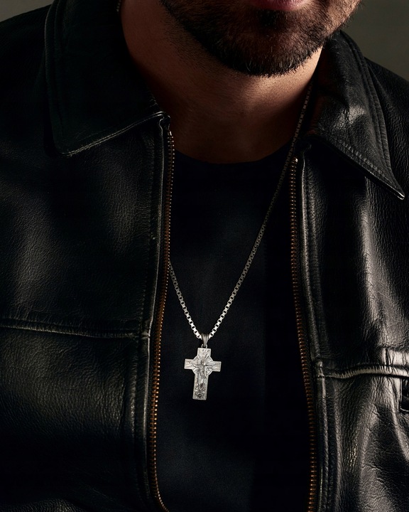 Srebrny krzyż RESURRECTION of JESUS CHRIST