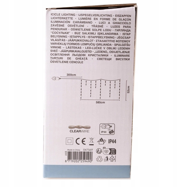 świąteczne Lampki - Oświetlenie zewnętrzne - 180 LED - biały ciepły - 6 m