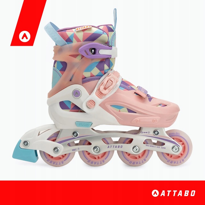 Łyżworolki dziecięce ATTABO Flashled regulowane r. 30-33 2w1 łyżwy i rolki