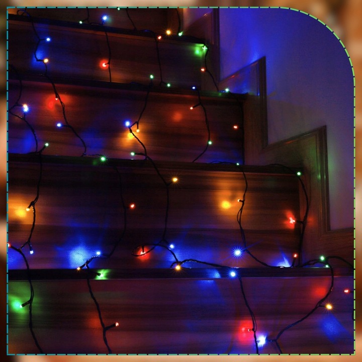 LAMPKI CHOINKOWE 1000 LED ZEWNĘTRZNE WEWNĘTRZNE MULTIKOLOR ŚWIĄTECZNE 70m