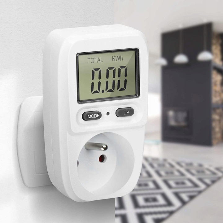 WATOMIERZ MIERNIK LICZNIK ENERGII ELEKTRYCZNEJ PRĄDU MOCY JEDNOFAZOWY BIAŁY