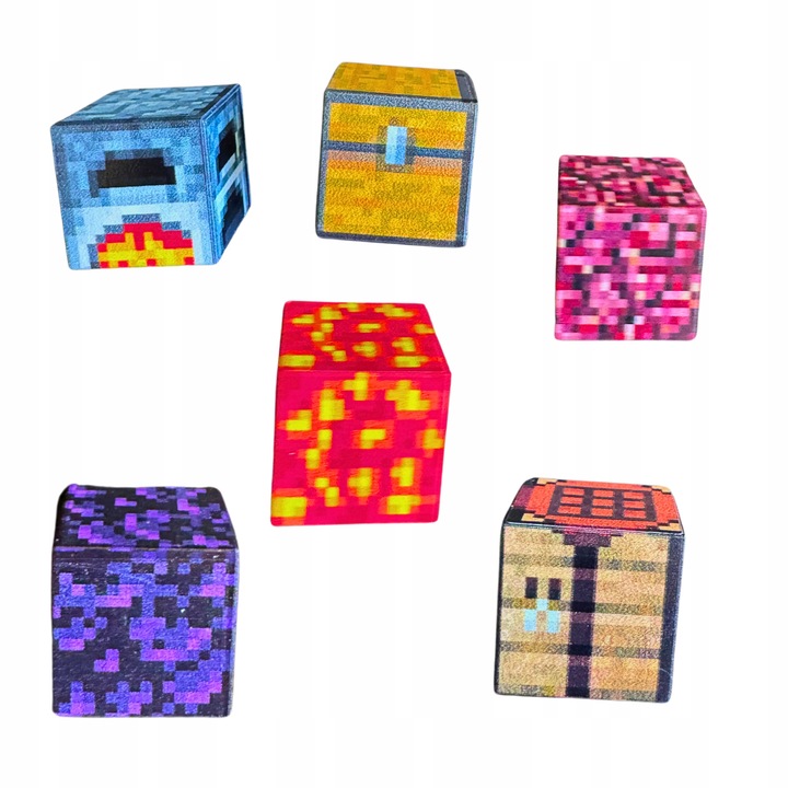 KLOCKI MAGNETYCZNE SZEŚCIANY ZESTAW 32 KLOCKÓW + 1 LUDZIK BLOKI 3D PIKSELE