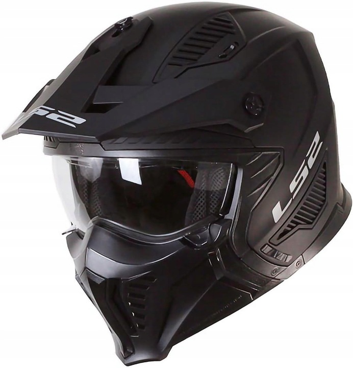 KASK MOTOCYKLOWY SZCZĘKOWY LS2 OF606 DRIFTER SOLID MATT BLACK - 06