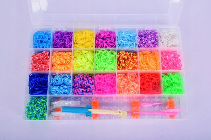 GUMKI DO ROBIENIA BRANSOLETEK DUŻY ZESTAW 6800 ELEMENTÓW XXL DLA DZIECKA HQ