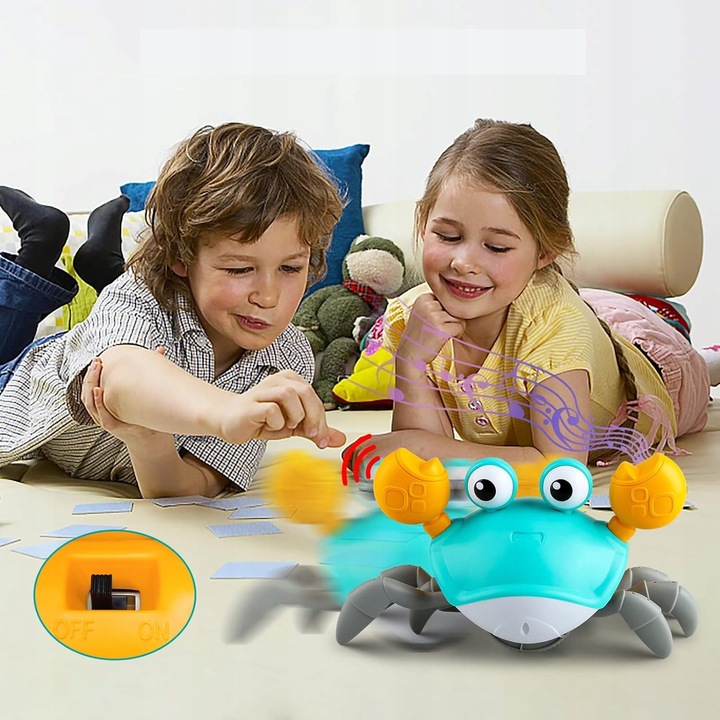 PEŁZAJĄCY KRAB INTERAKTYWNY ZABAWKA dla dzieci DŹWIĘK MUZYKA Do Raczkowania