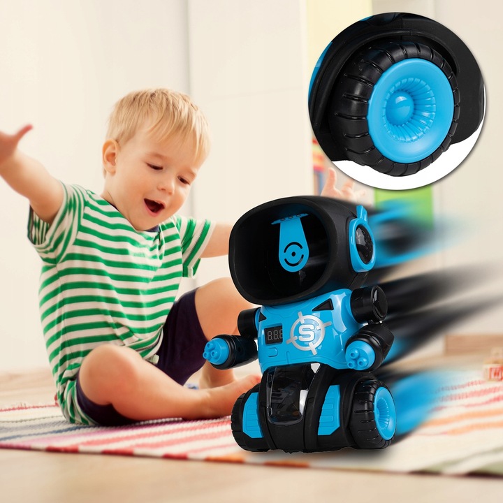 ROBOT GRA STRZELANIE DO CELU PISTOLET LICZNIK LCD TARCZA DO STRZELANIA