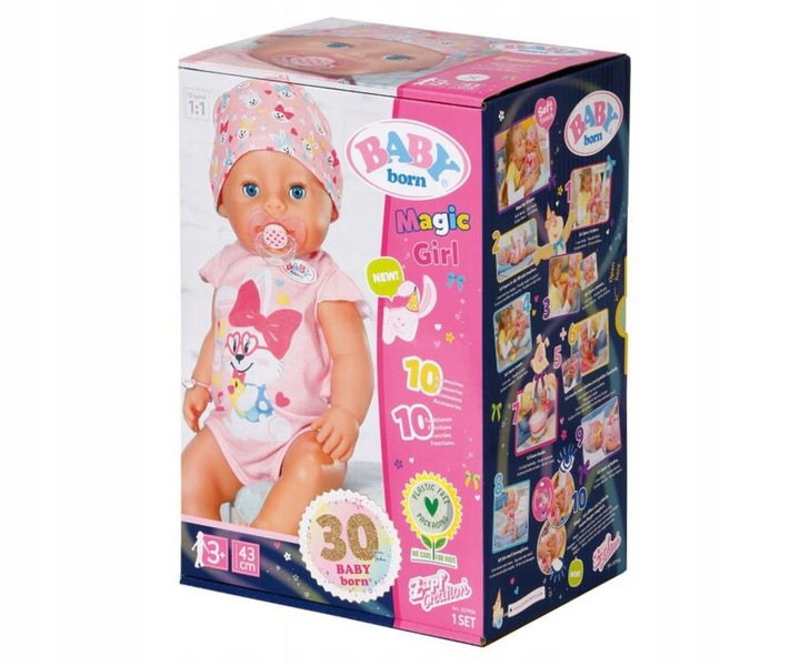 Lalka BABY BORN Zapf Creation Magiczna Dziewczynka 43 cm 10 Funkcji
