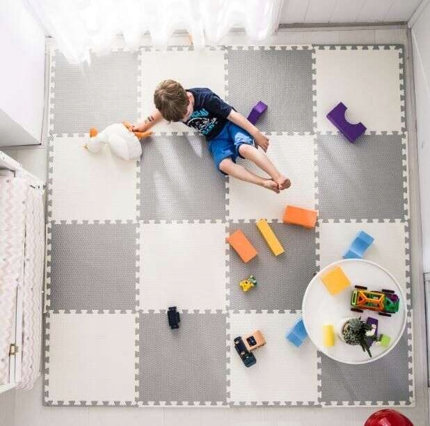 HUMBI MATA PUZZLE WODOODPORNE POD BASEN 9 SZT CIEMNOSZARY 180 X 180 CM